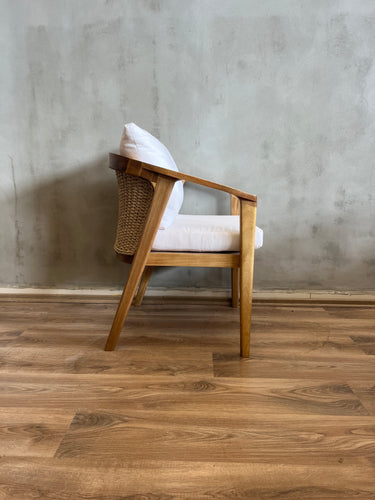 Silla Caserta en Roble Tejida Interior