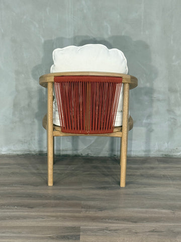 Silla Barletta en Roble Tejida Exterior