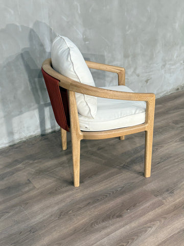 Silla Barletta en Roble Tejida Exterior