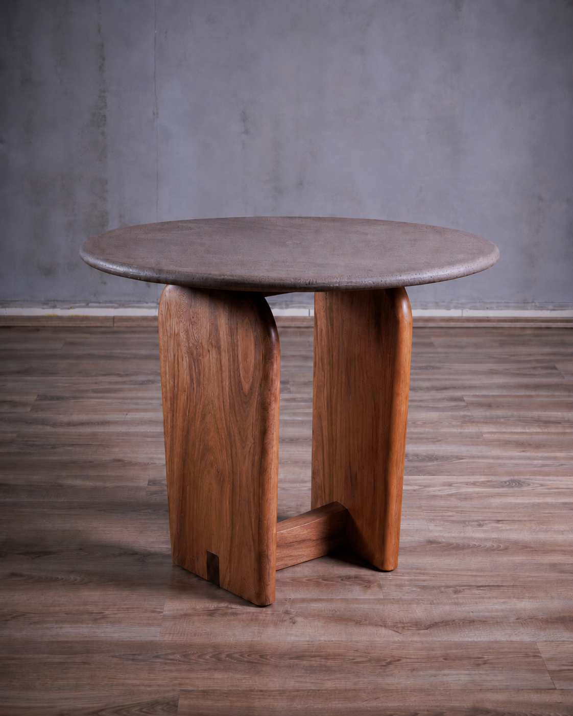 Mesa de Comedor Arezzo en Parota y Piedra Volcánica