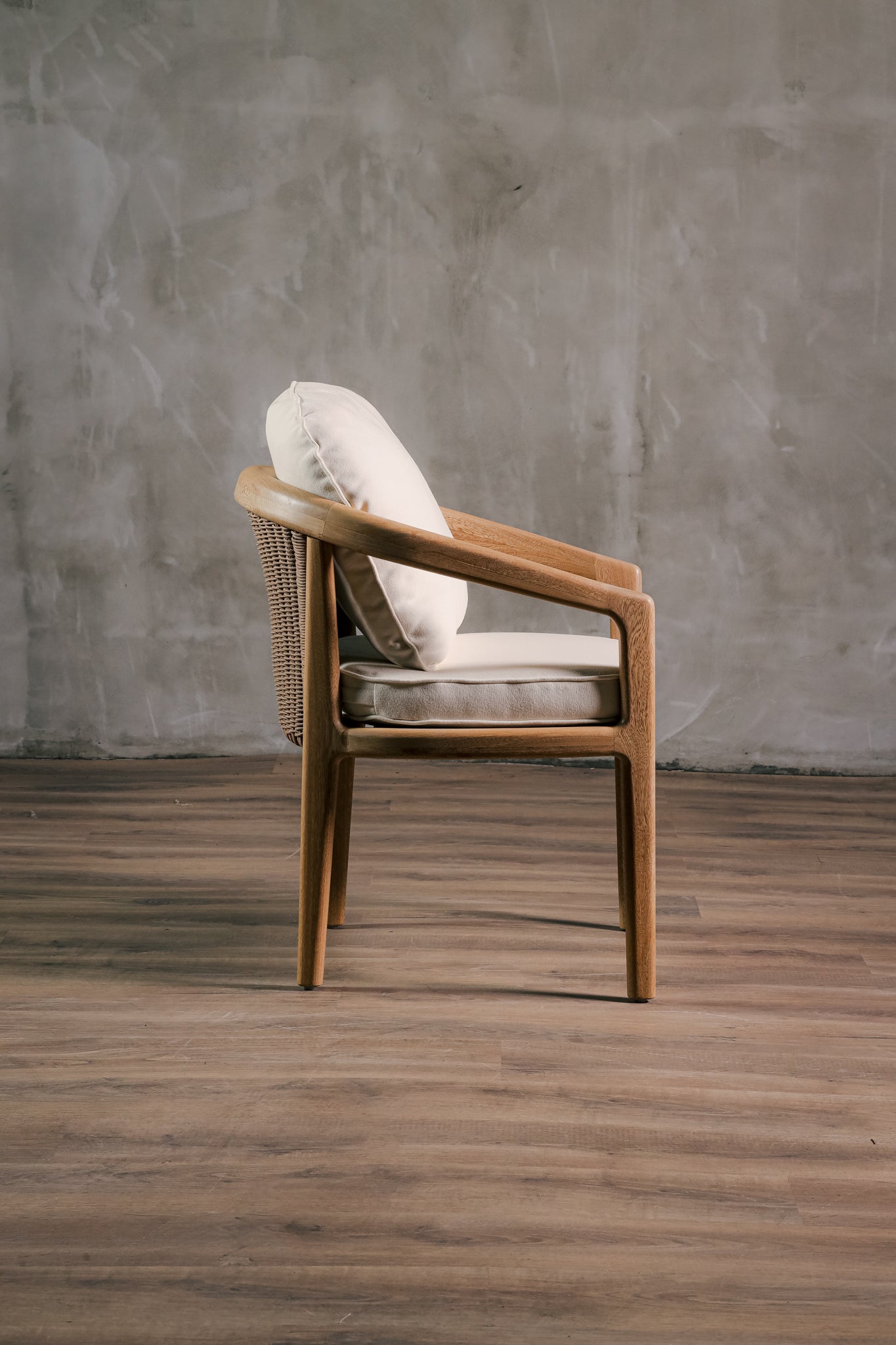 Silla Barletta Tejido Completo Roble