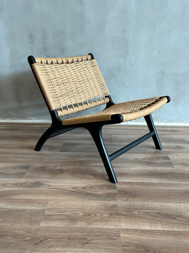 Sillón Yama Beige madera negra