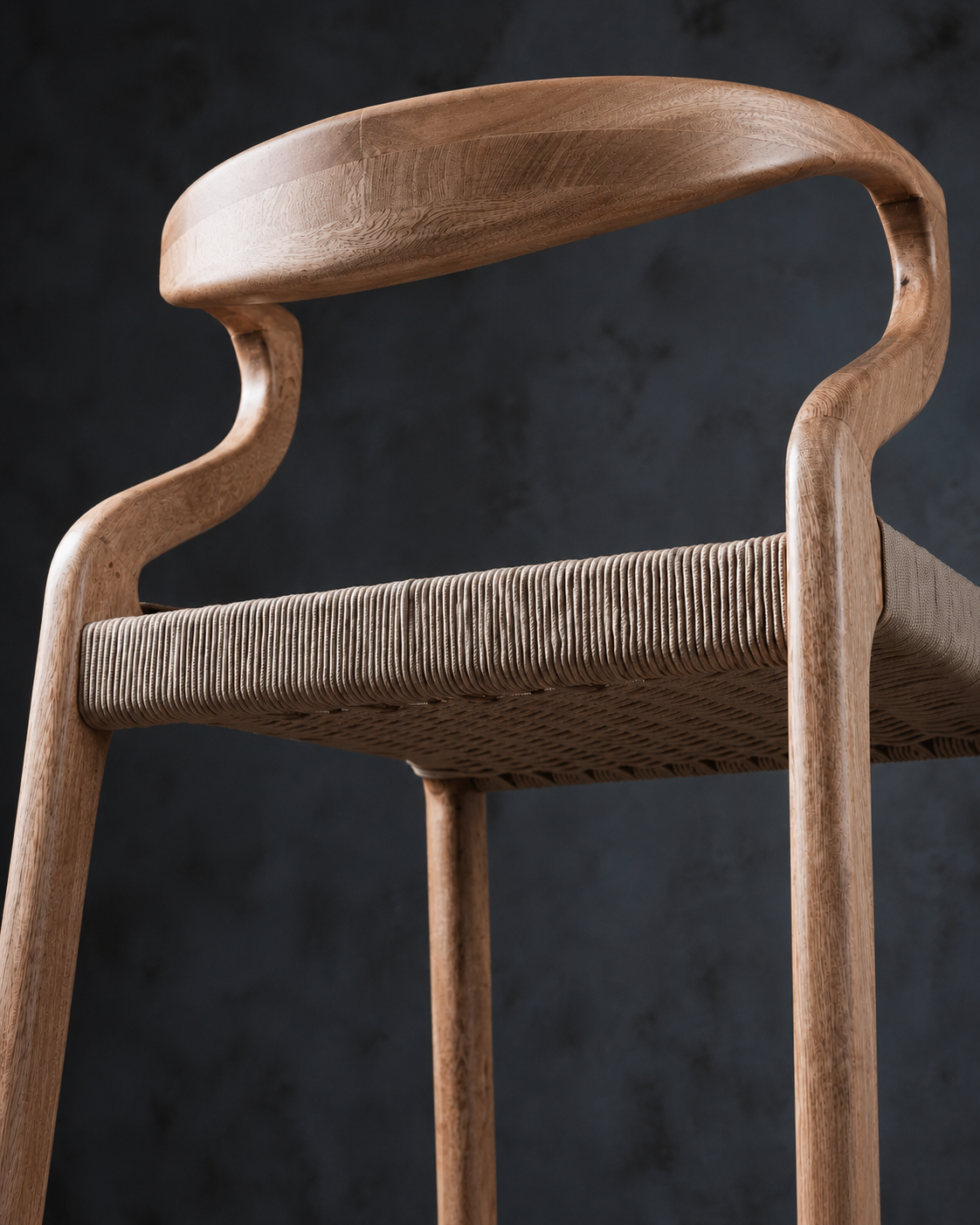 Banco Novello en Roble Tejido Piola Beige