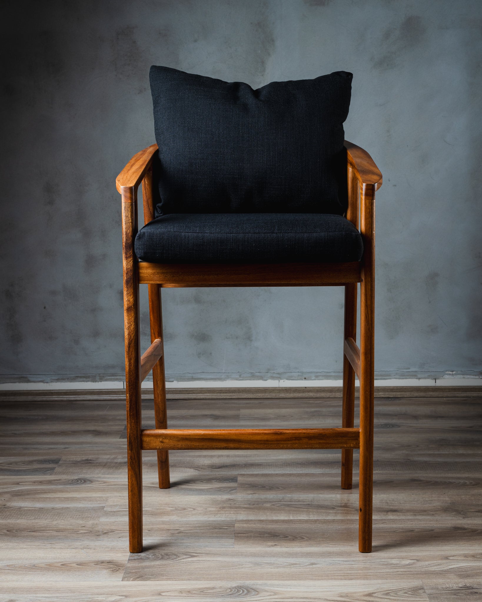 Banco Caserta Parota Tejido con descansabrazos