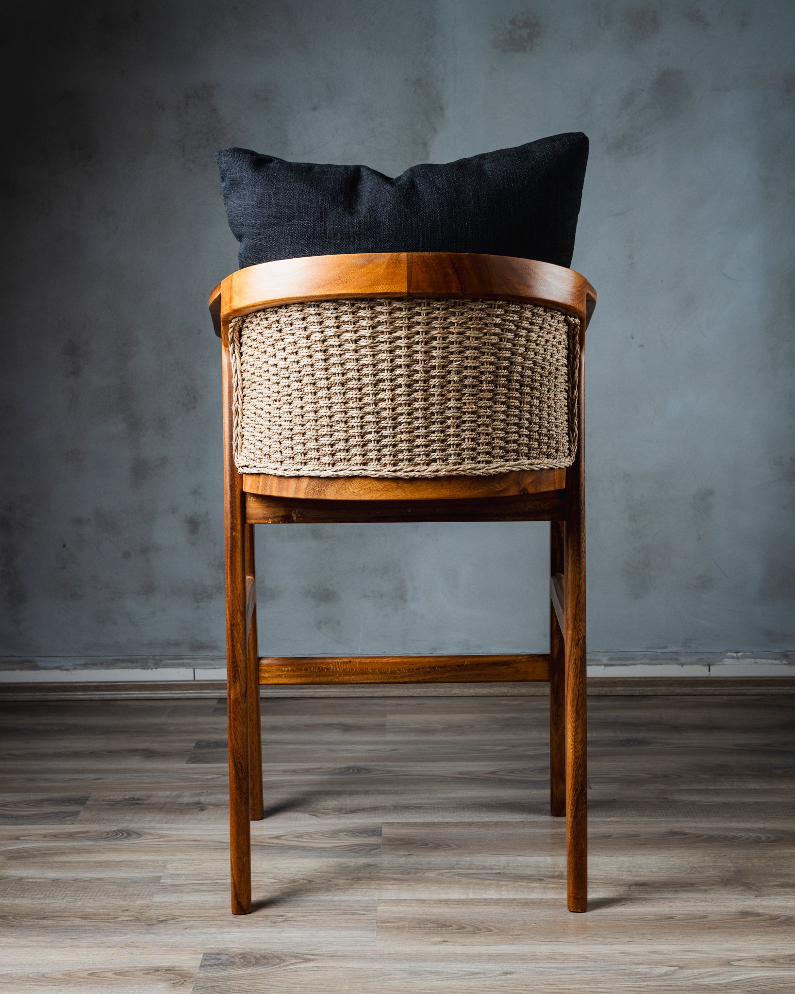 Banco Caserta Parota Tejido con descansabrazos