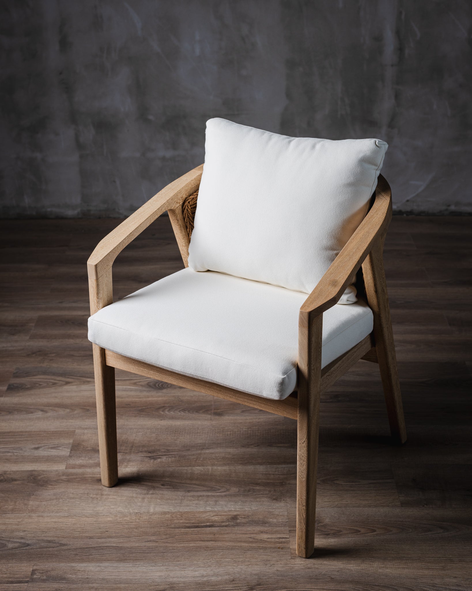Silla Caserta Roble Tejido Beige