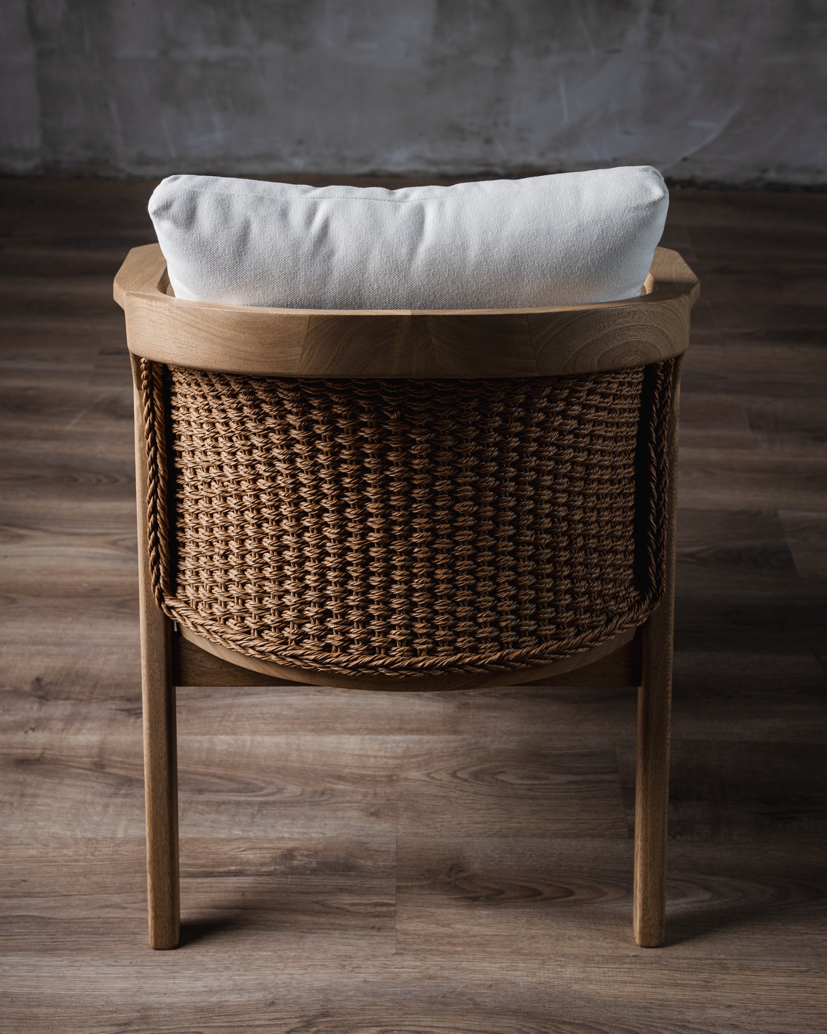Silla Caserta Roble Tejido Beige