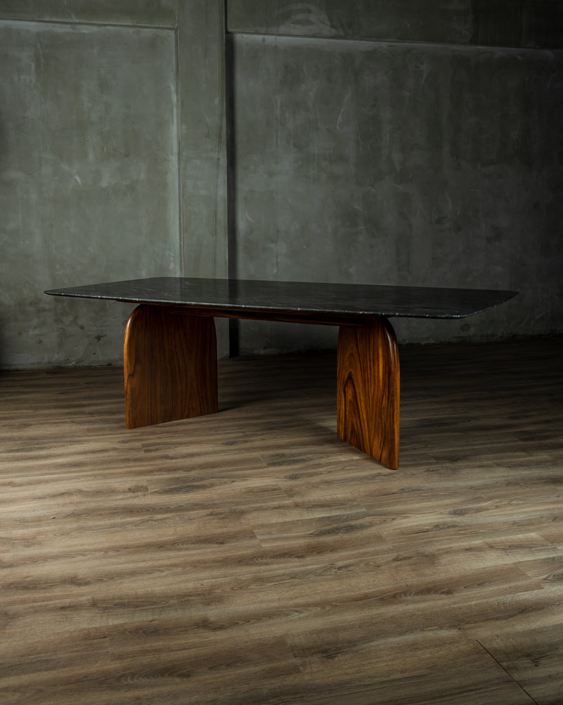 Mesa Base Paralela Parota Cobertura Granito Negro 6-