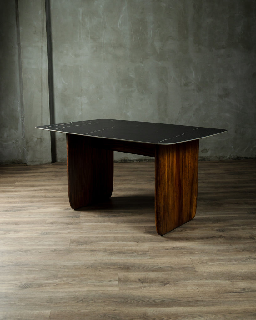 Mesa Base Parota Cobertura Granito Negro 6-