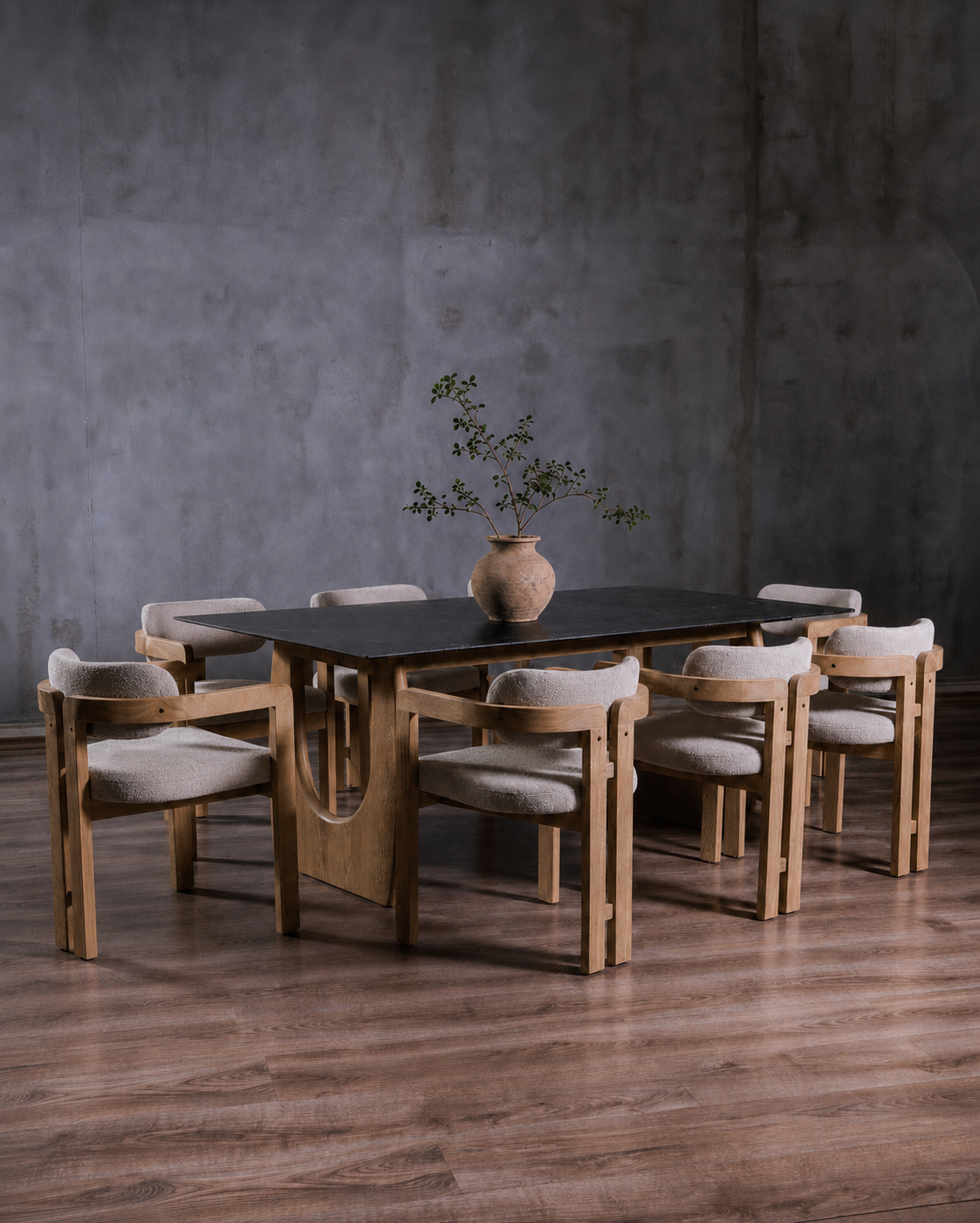 Mesa de Comedor Aurelia en Roble y Granito