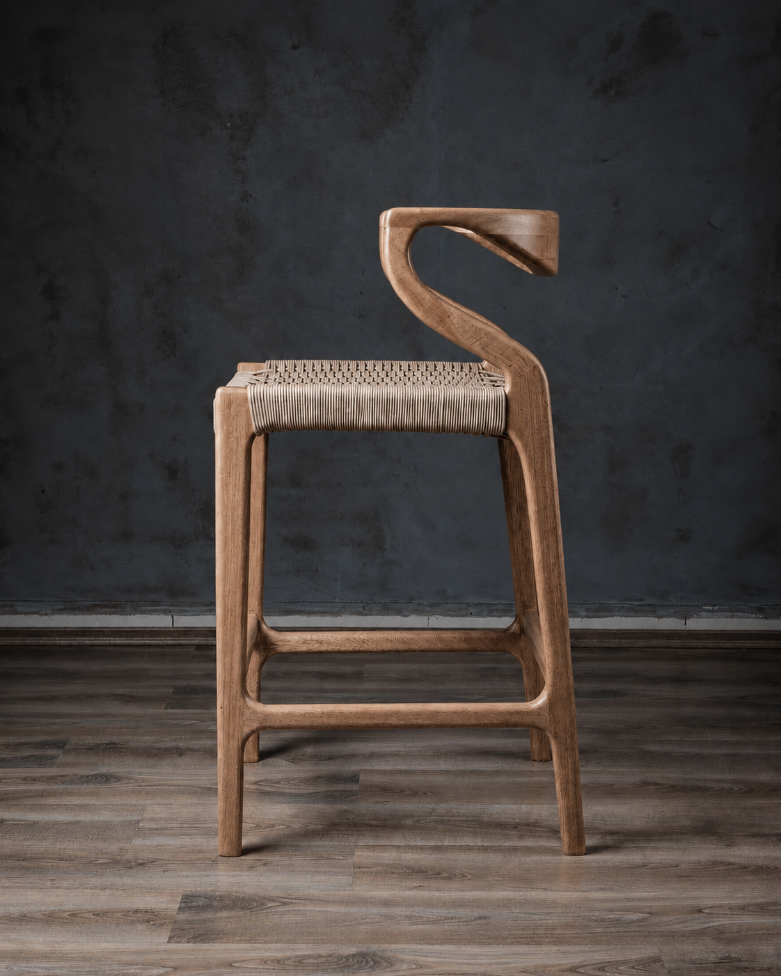 Banco Novello en Roble Tejido Piola Beige