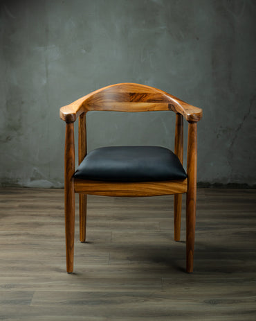 Silla Romana Parota Vinipiel Negro