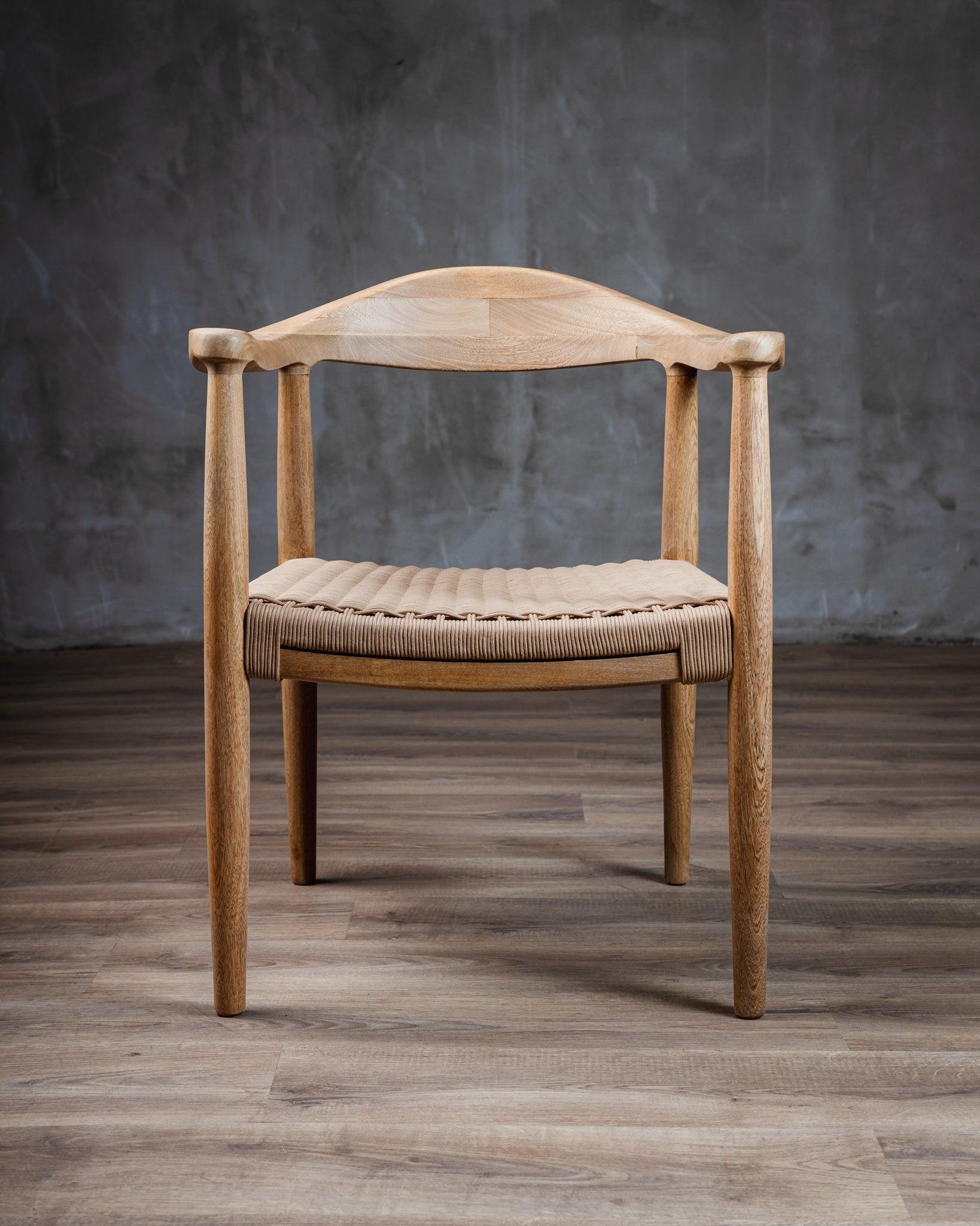 Silla Romana Tejido Beige Roble