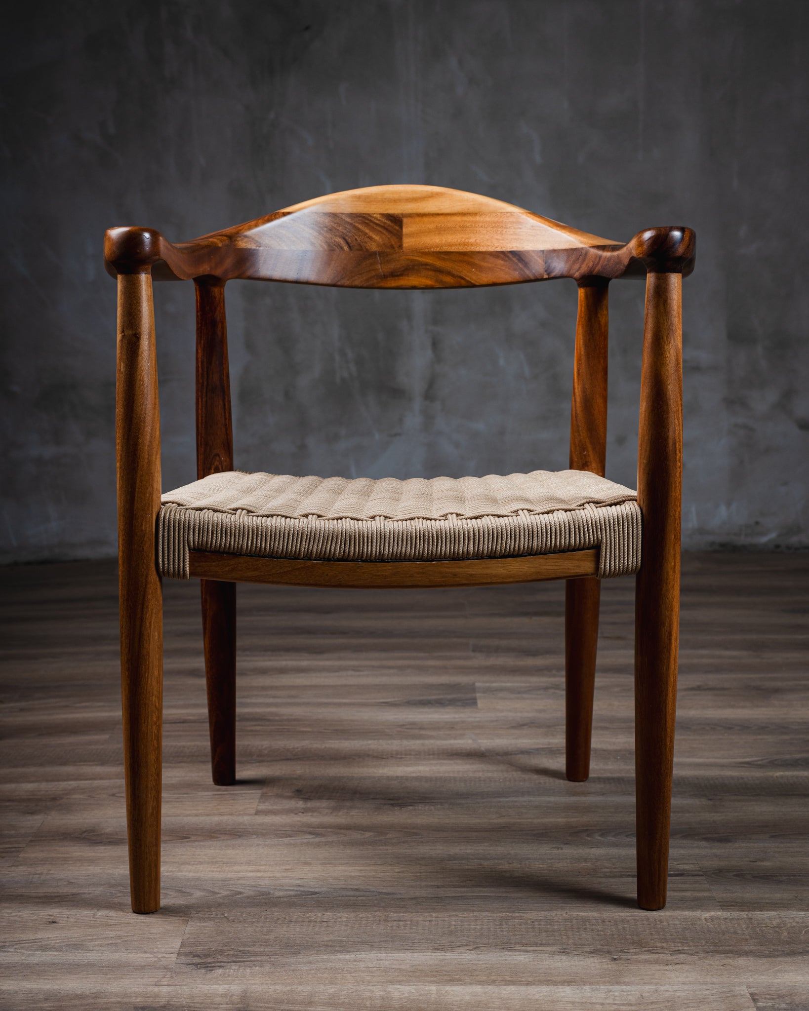 Silla Romana Tejido Beige Parota