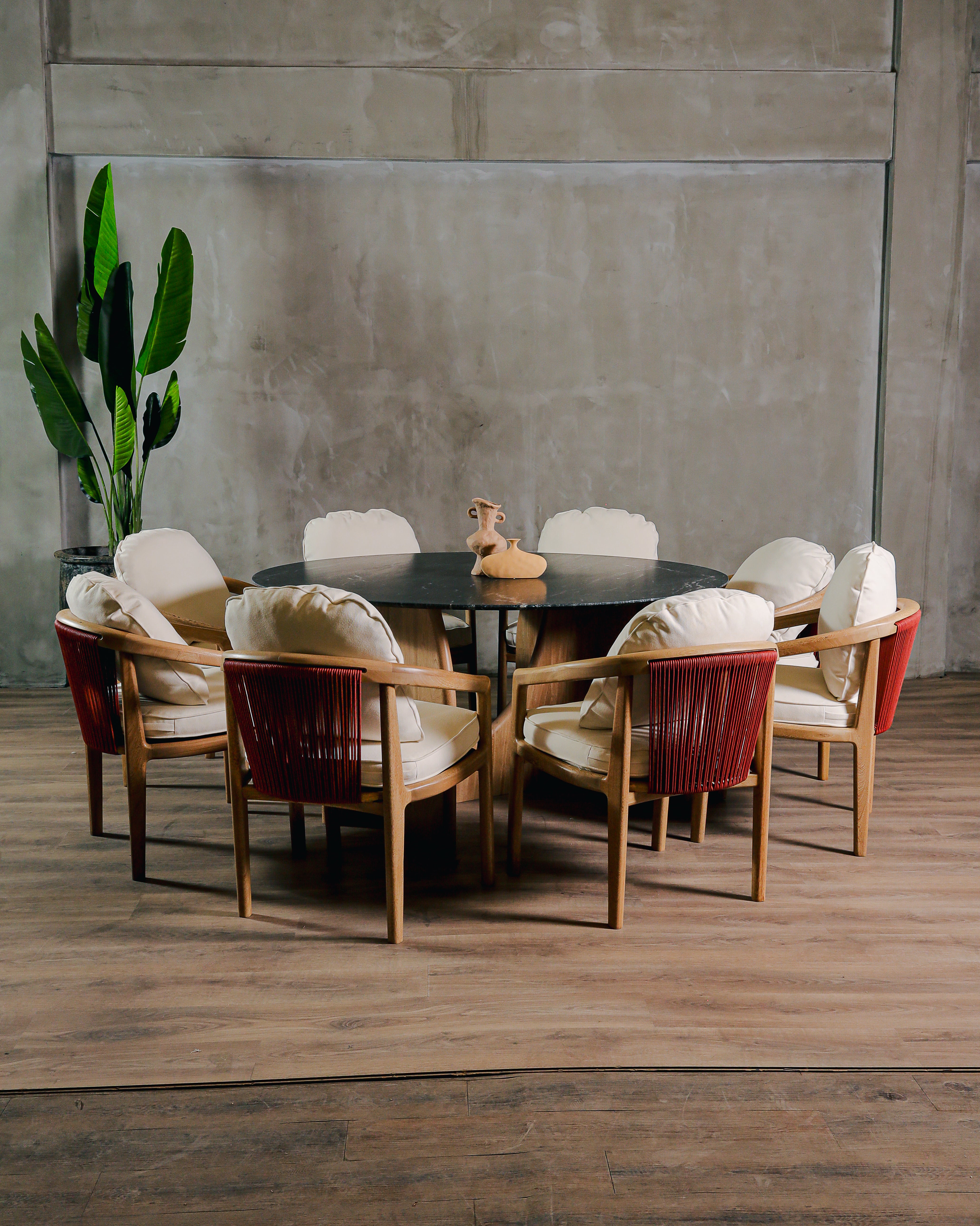 Mesa Comedor Amorino Roble y Granito