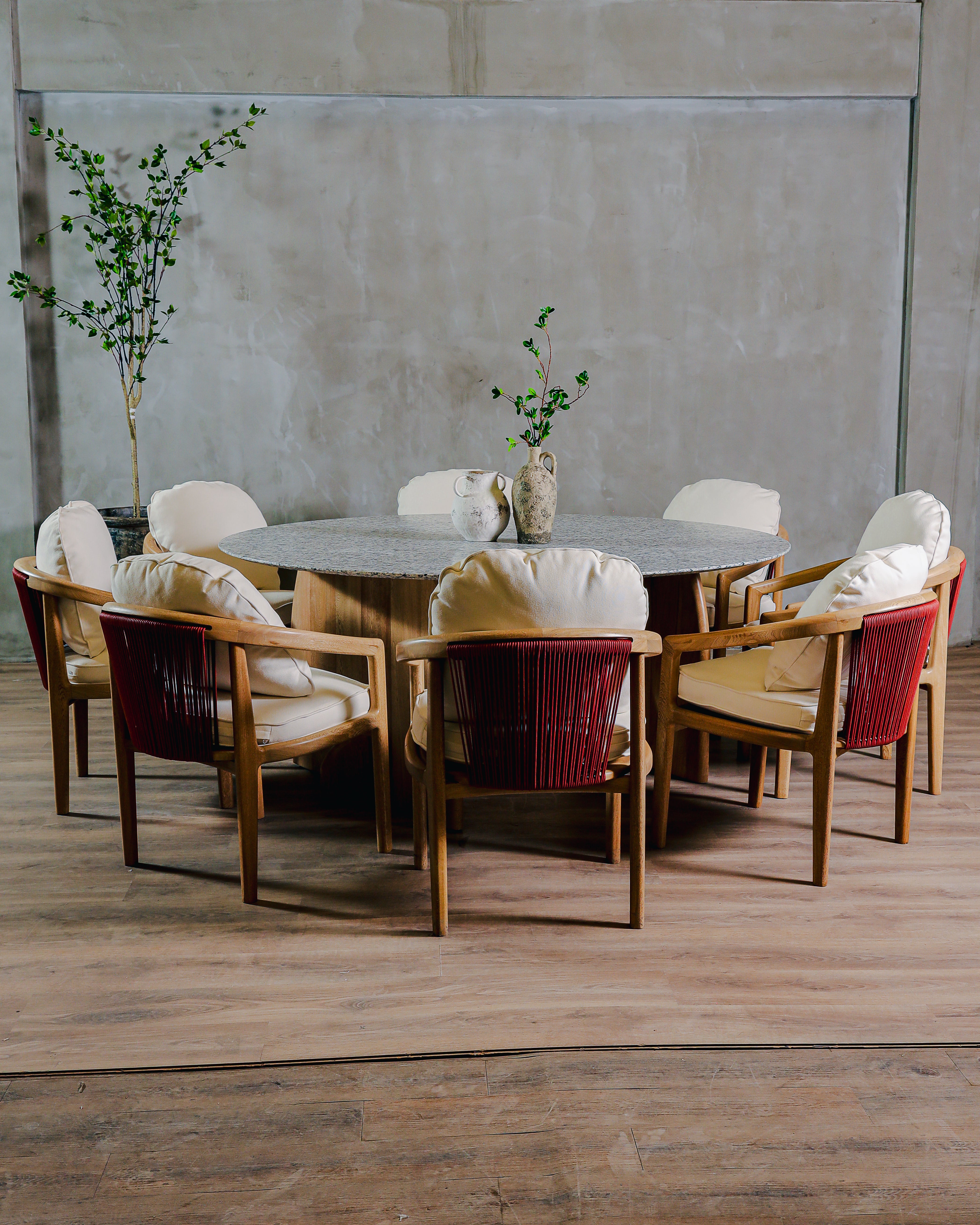 Mesa Comedor Amorino Roble y Granito.