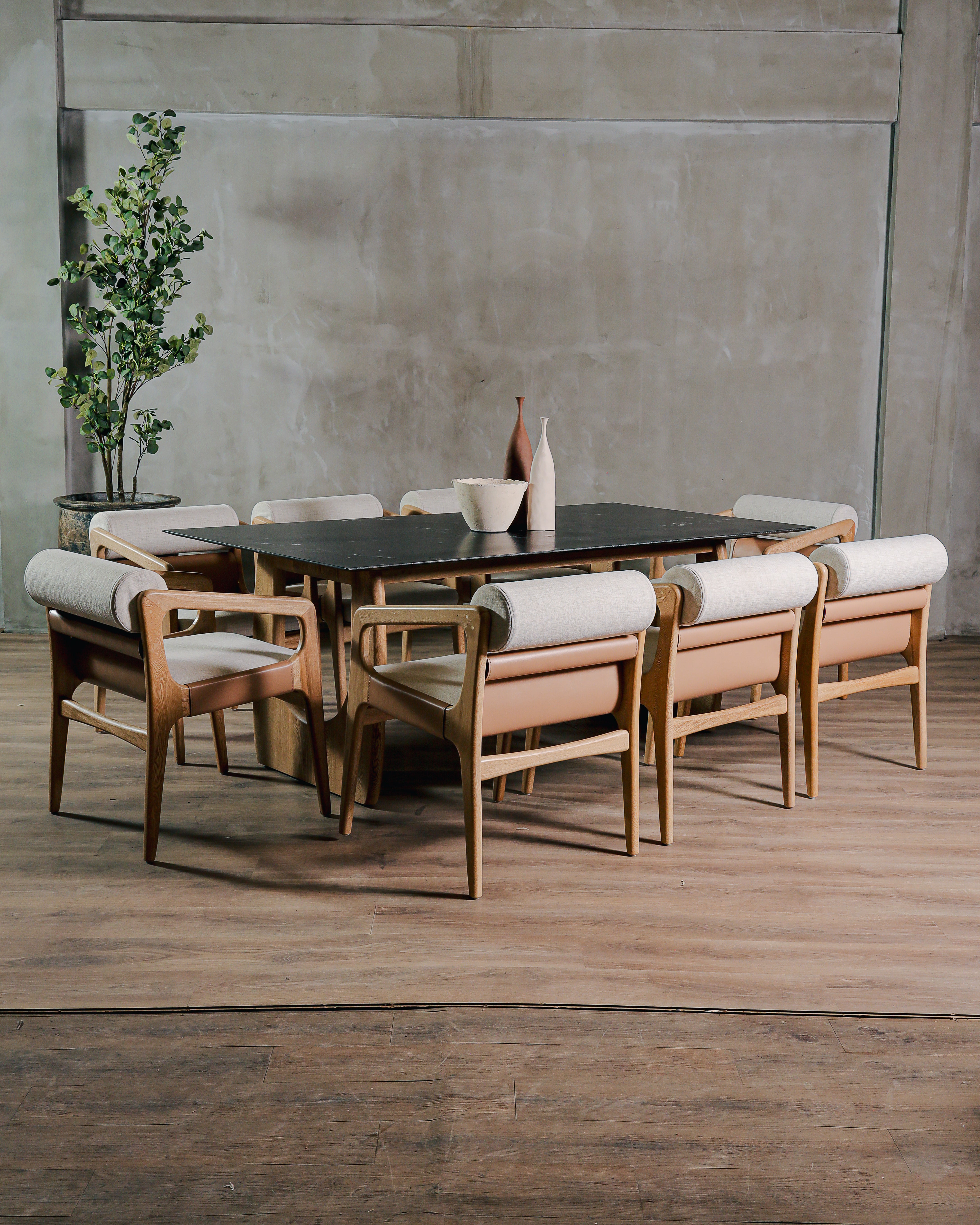 Mesa Comedor Aurelia Roble y Granito