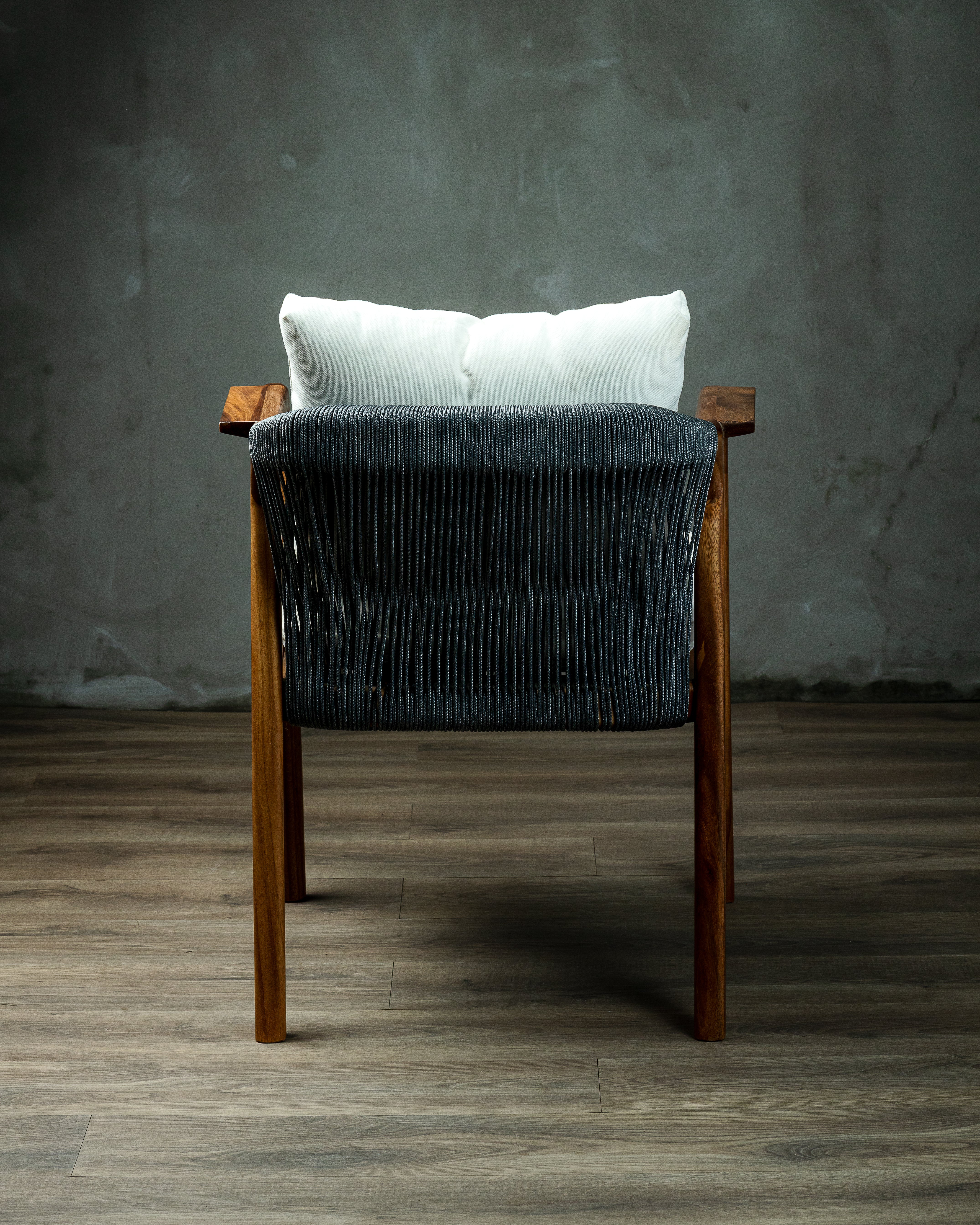 Silla Amalia Tejido Gris